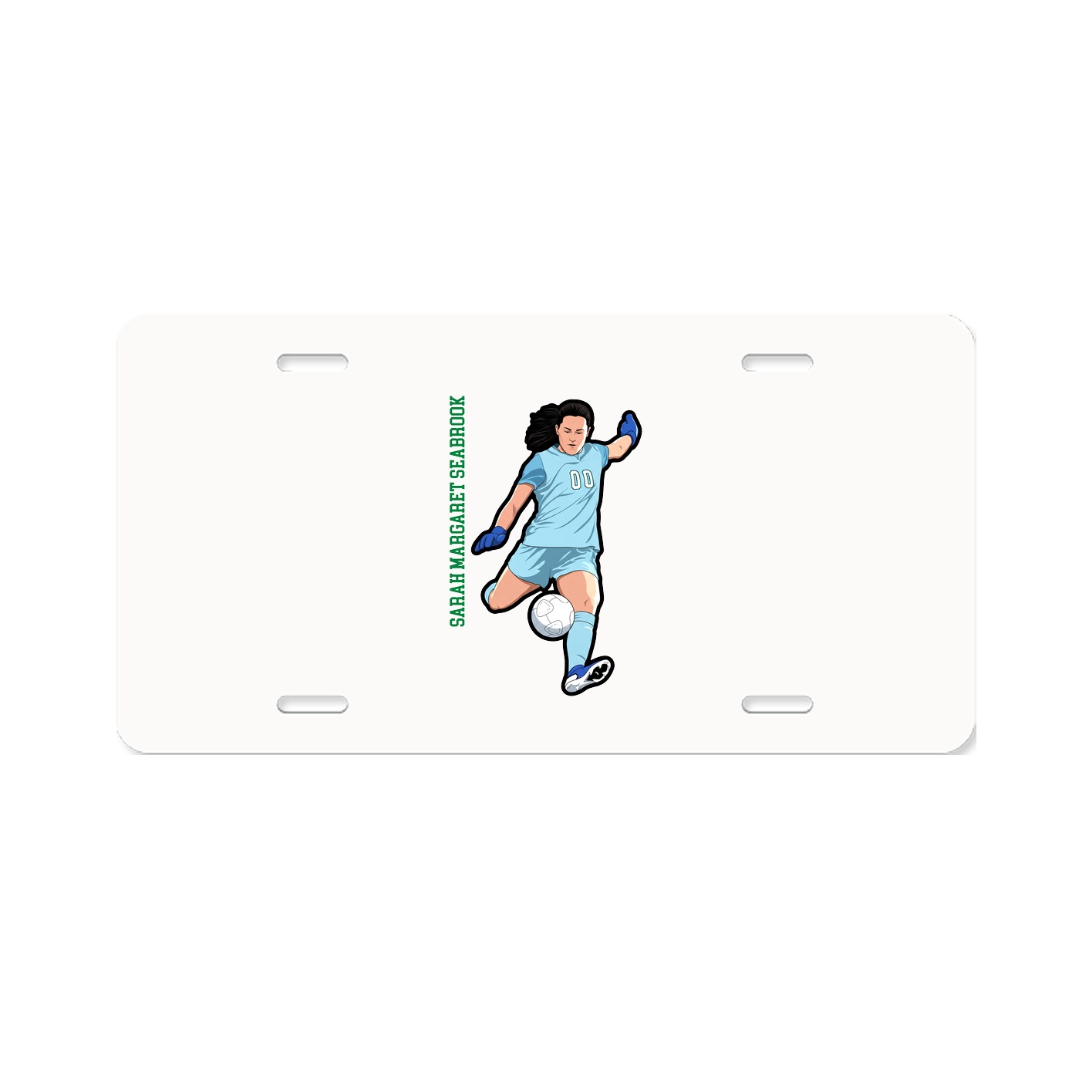 License Plate — Name Vertical in Classic