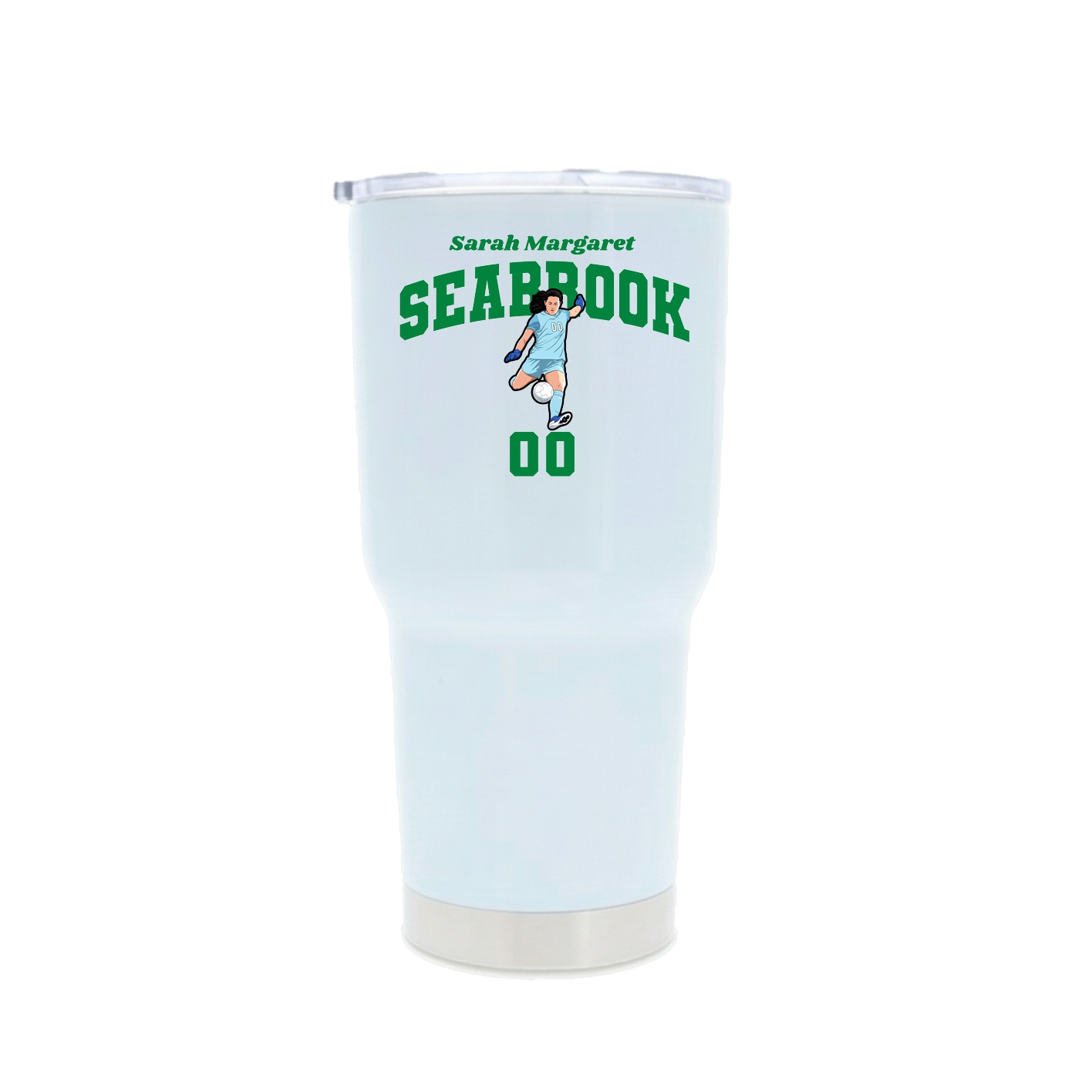30oz Stainless Steel Tumbler — Signature Arch in White