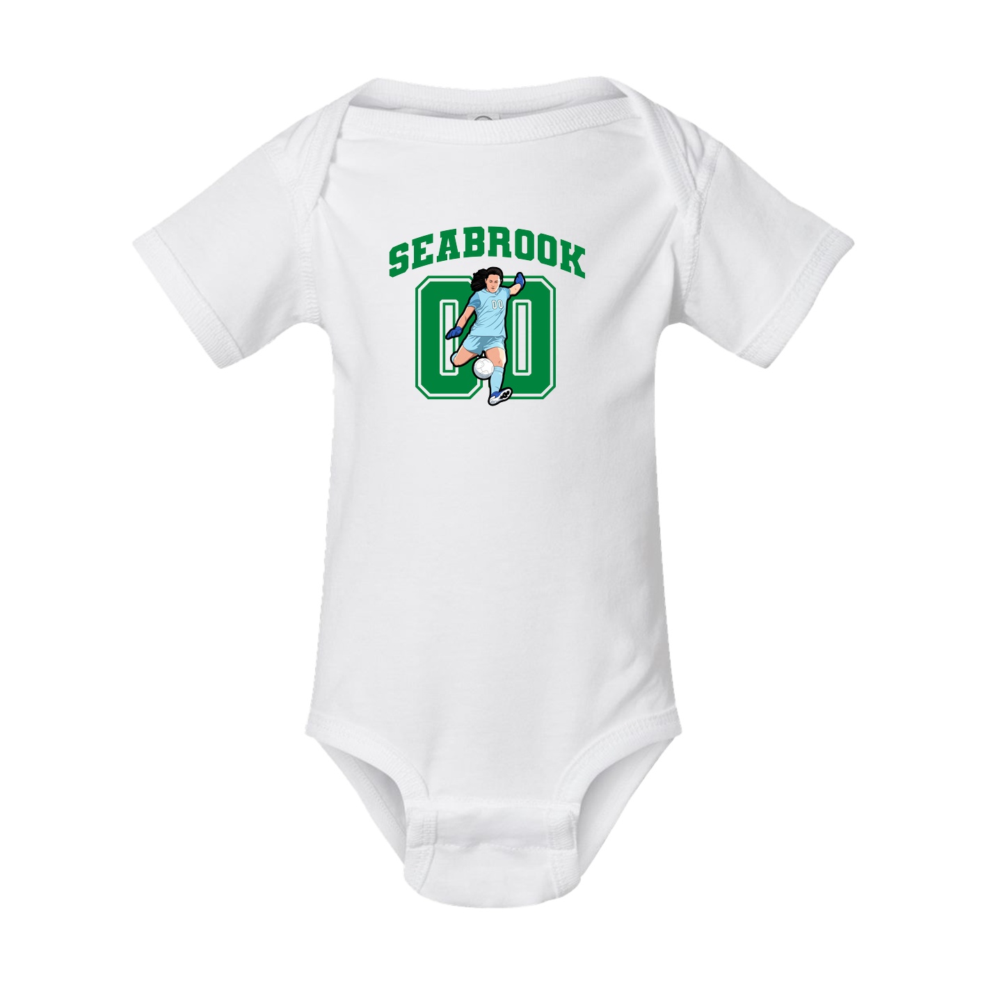 Baby Onesie — Number in White