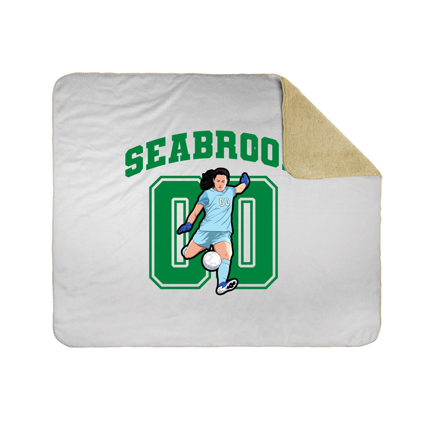 Throw Blanket — Number in White