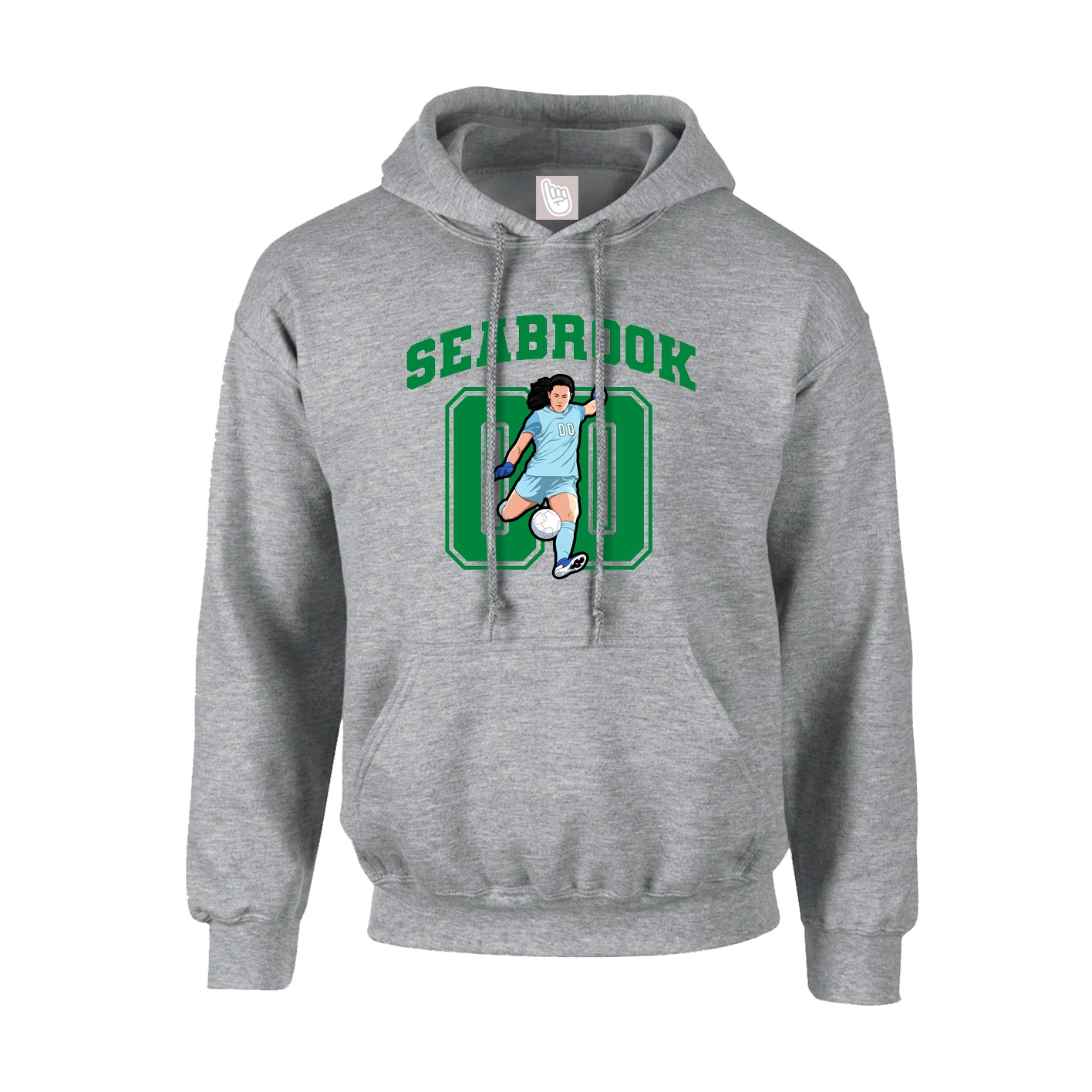 Hoodie — Number in Grey