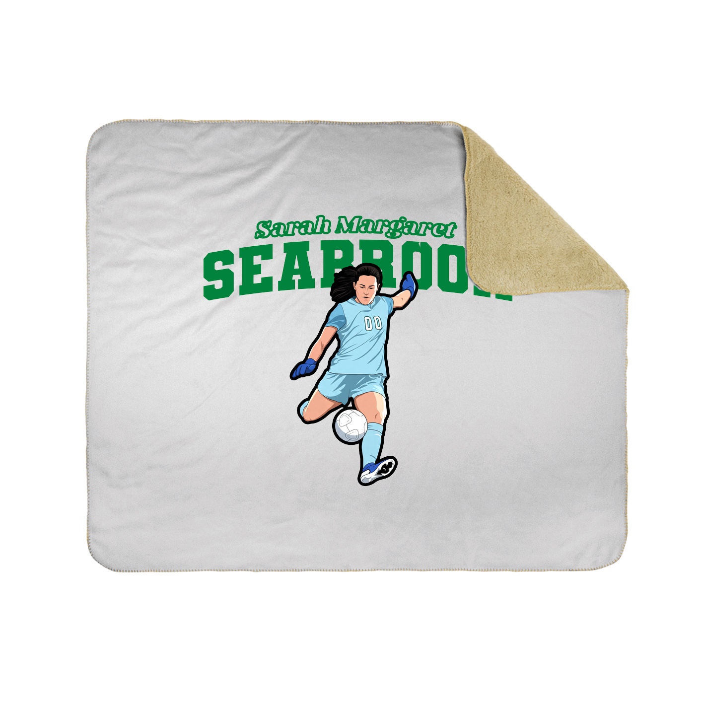 Throw Blanket — Name Arch in White