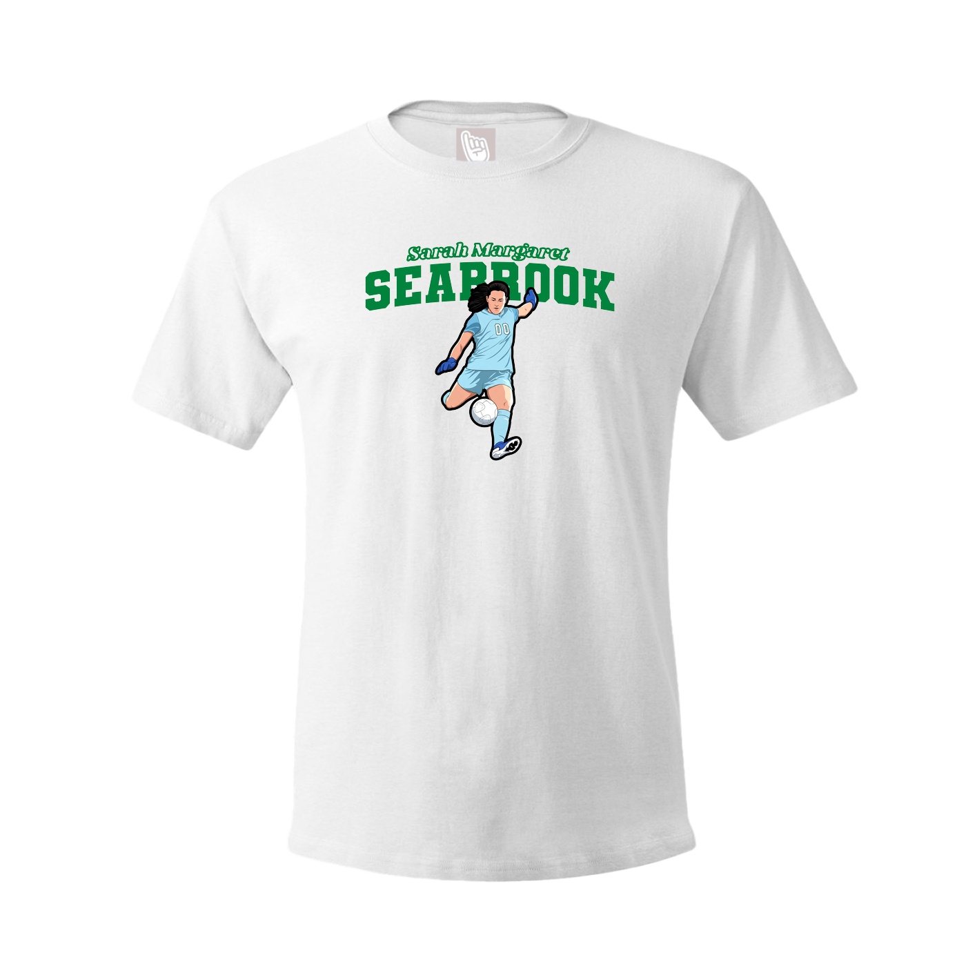 Youth Tee — Name Arch in White