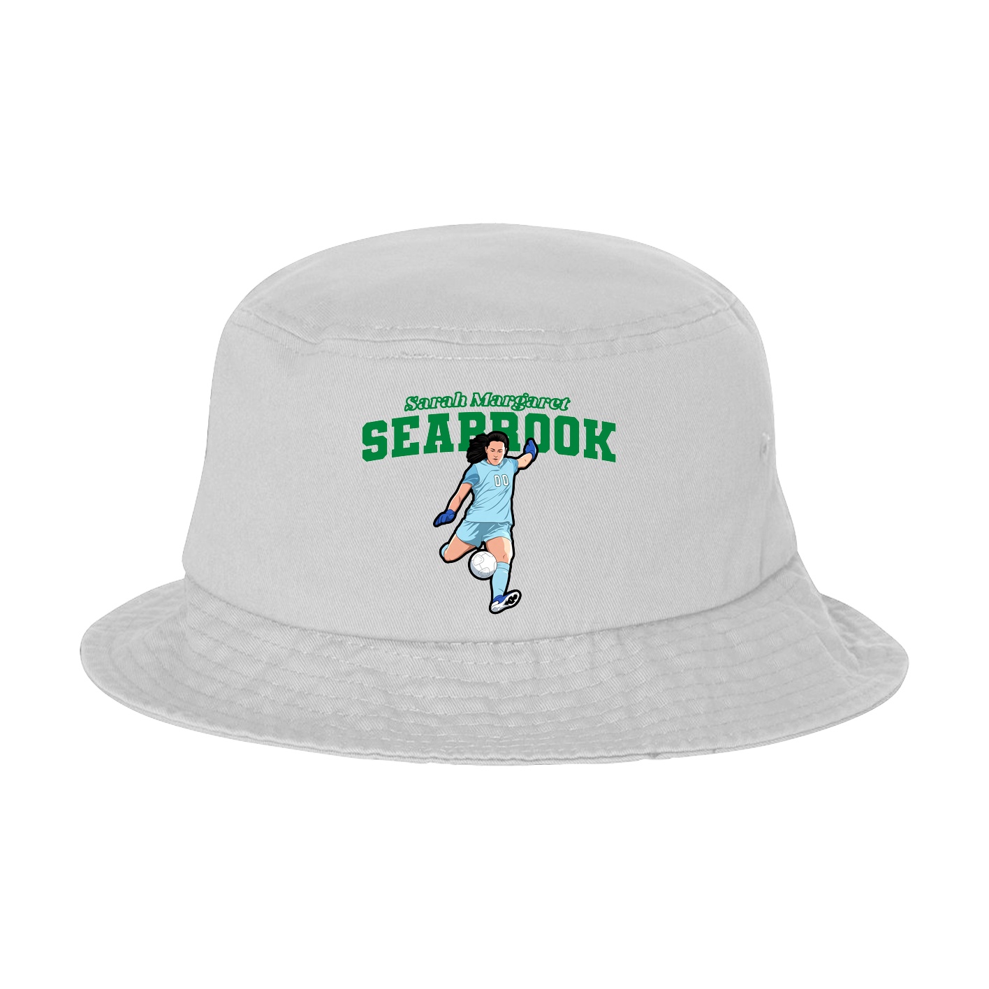 Bucket Cap — Name Arch in White