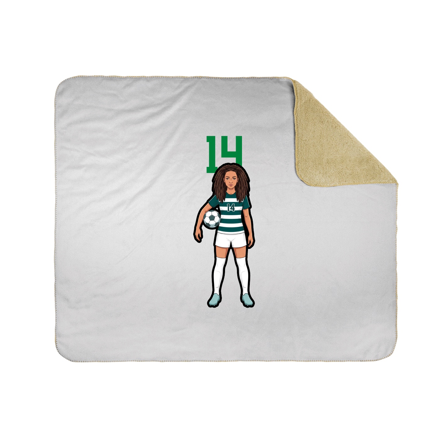Throw Blanket — Number Top in White