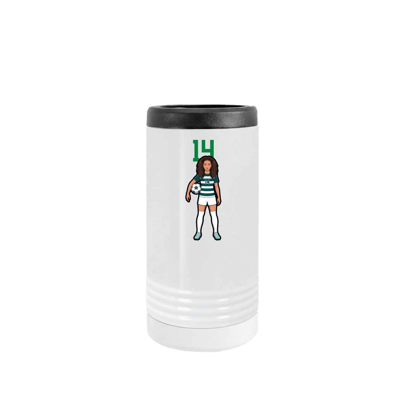 Slim Beverage Holder — Number Top in White