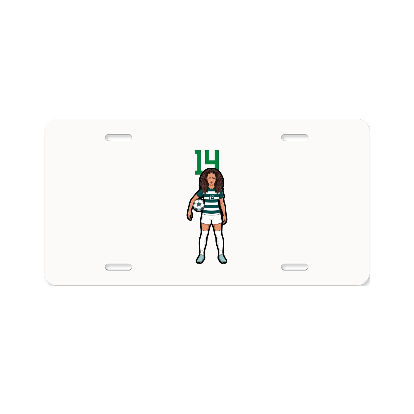License Plate — Number Top in Classic