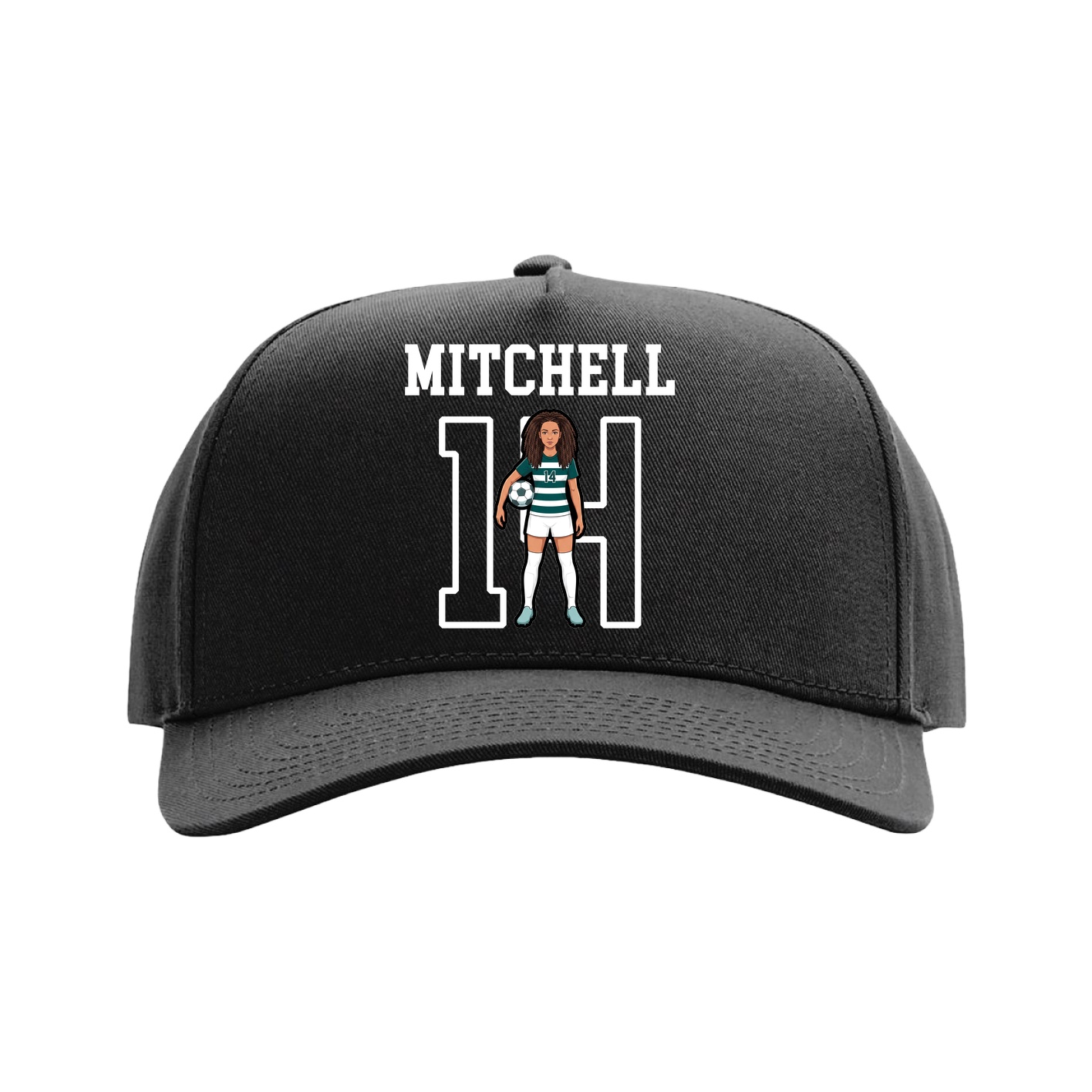 Full Fabric Five-Panel Champ Cap — Shirsey in Black