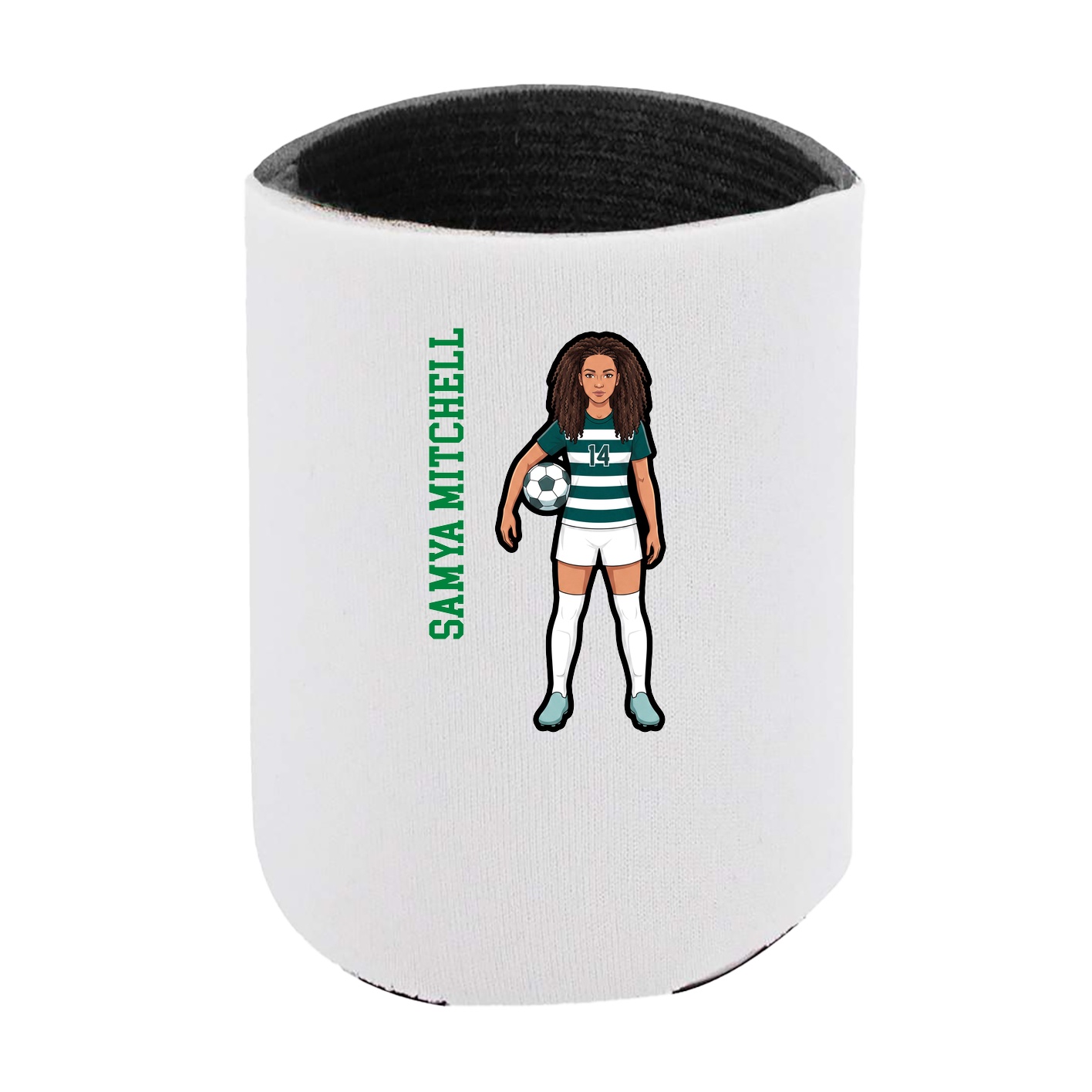Can Holder — Name Vertical in White