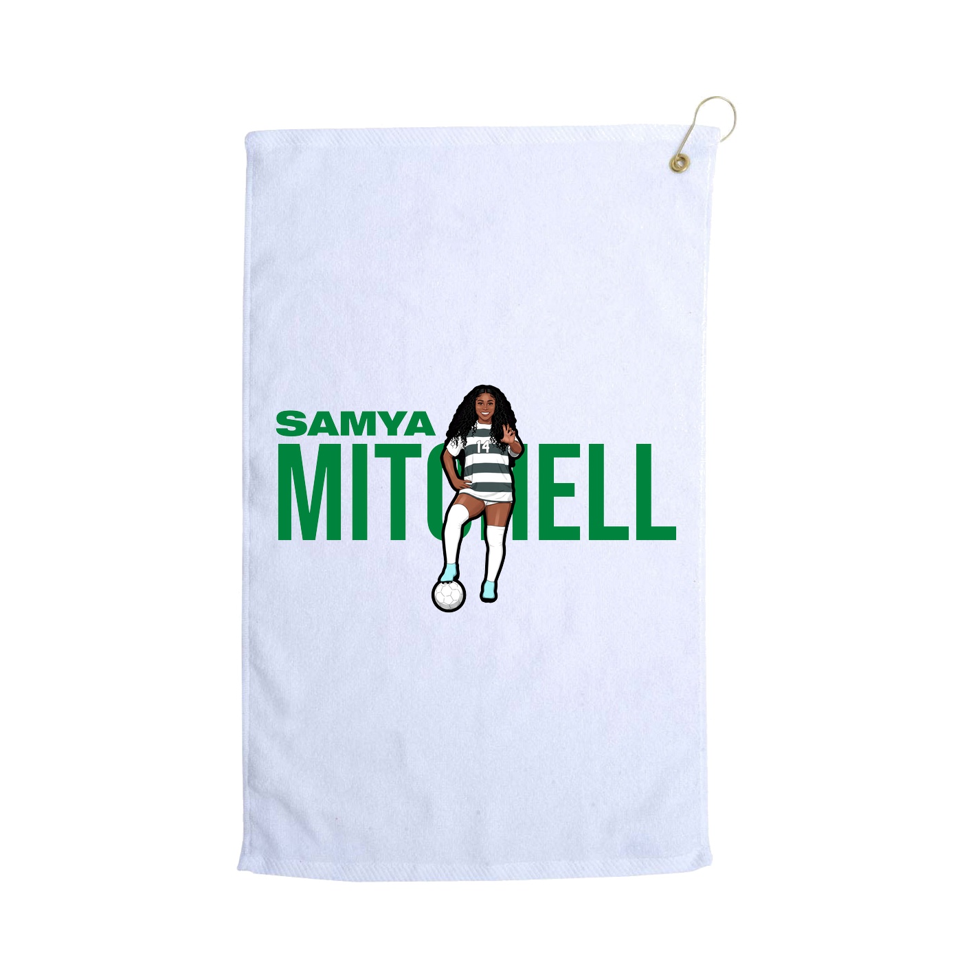 Golf Towel — Player Name in White