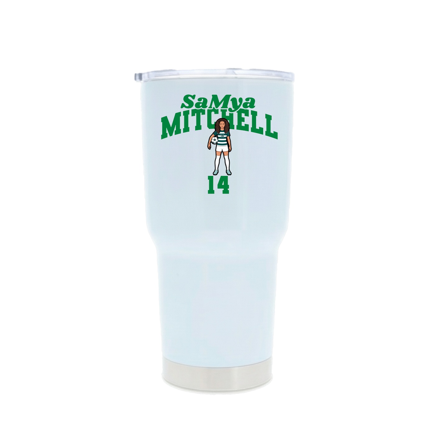30oz Stainless Steel Tumbler — Signature Arch in White