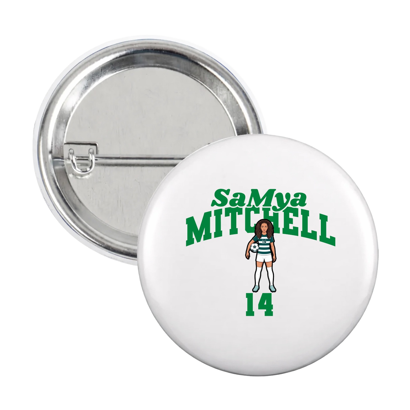 Game Day Button — Signature Arch in White
