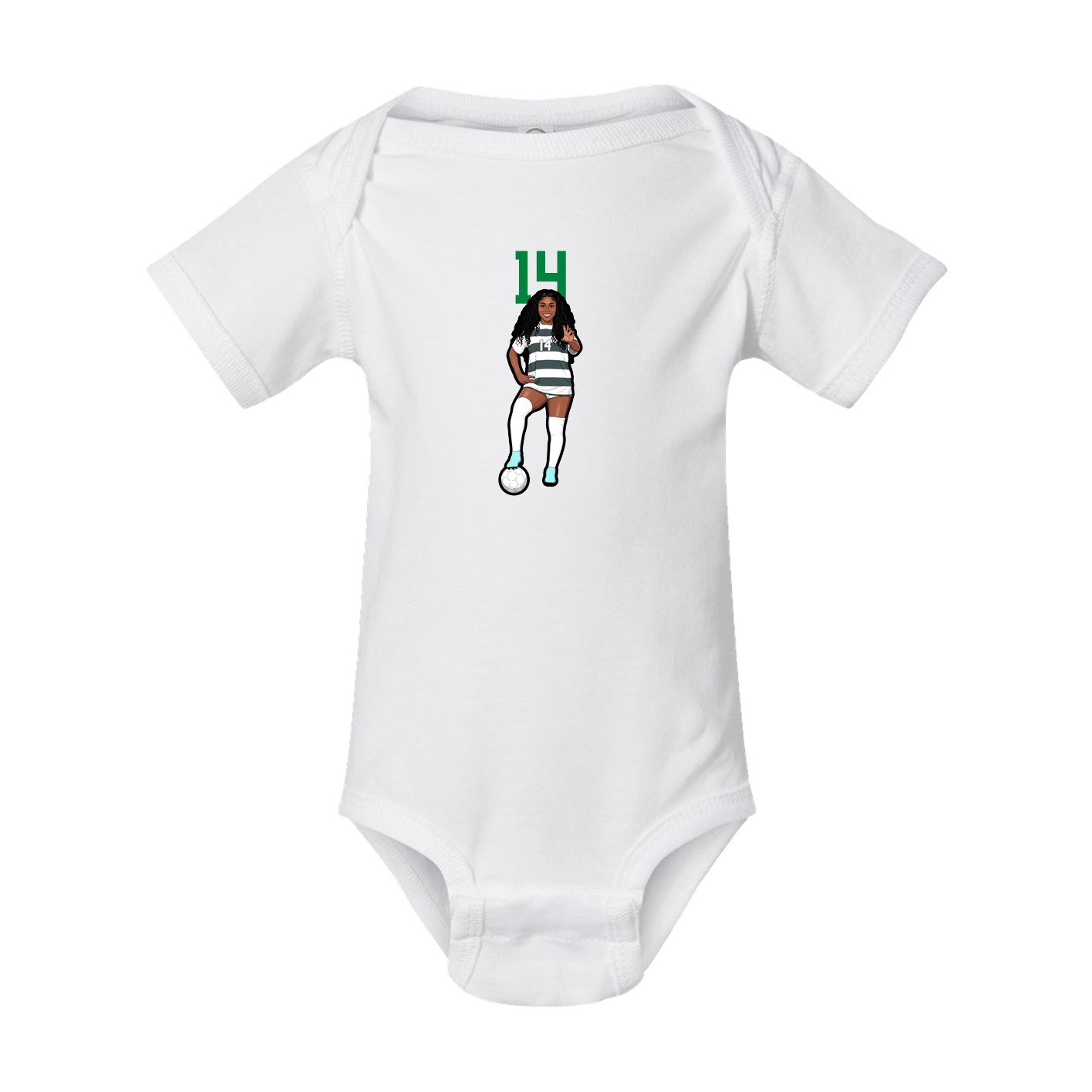 Baby Onesie — Number Top in White