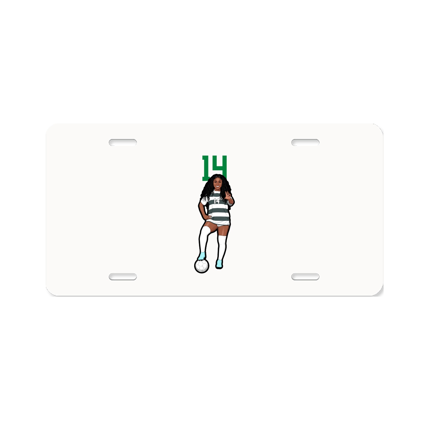 License Plate — Number Top in Classic