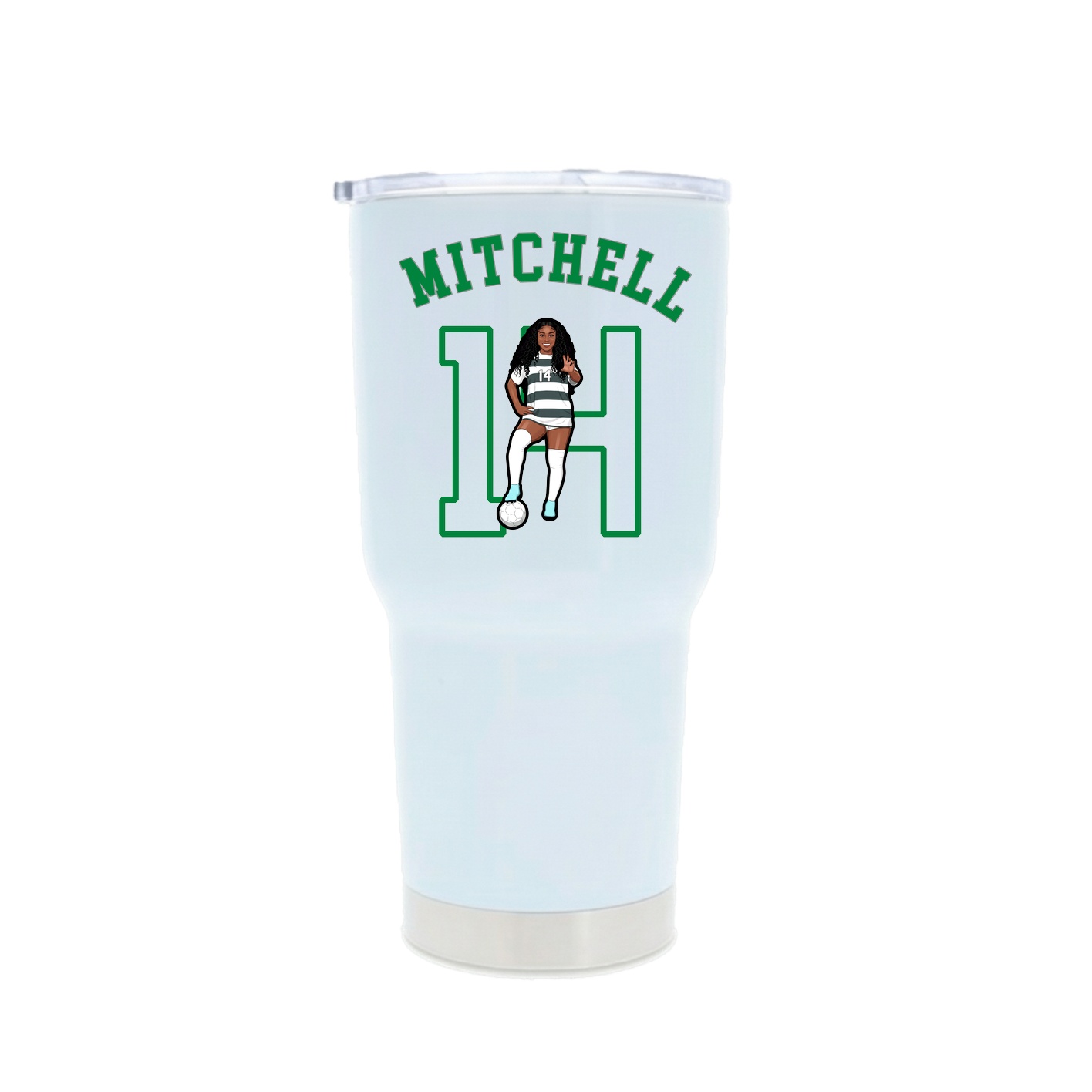 30oz Stainless Steel Tumbler — Shirsey Arch in White