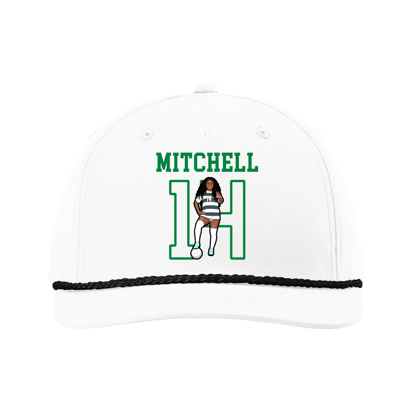 Five-Panel Classic Rope Cap — Shirsey in White