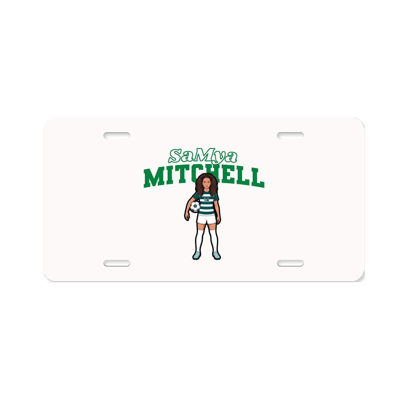 License Plate — Name Arch in Classic