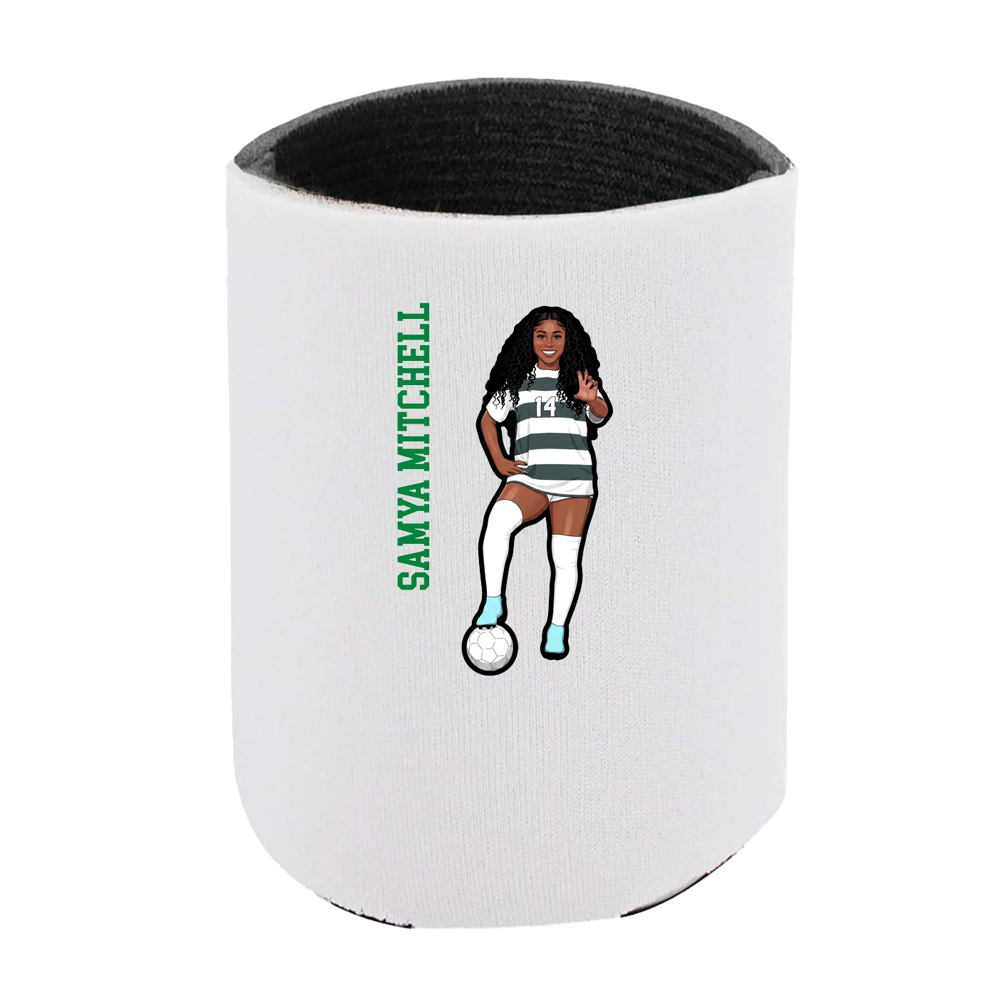 Can Holder — Name Vertical in White