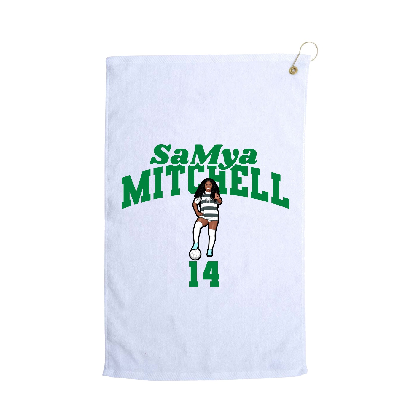 Golf Towel — Signature Arch in White