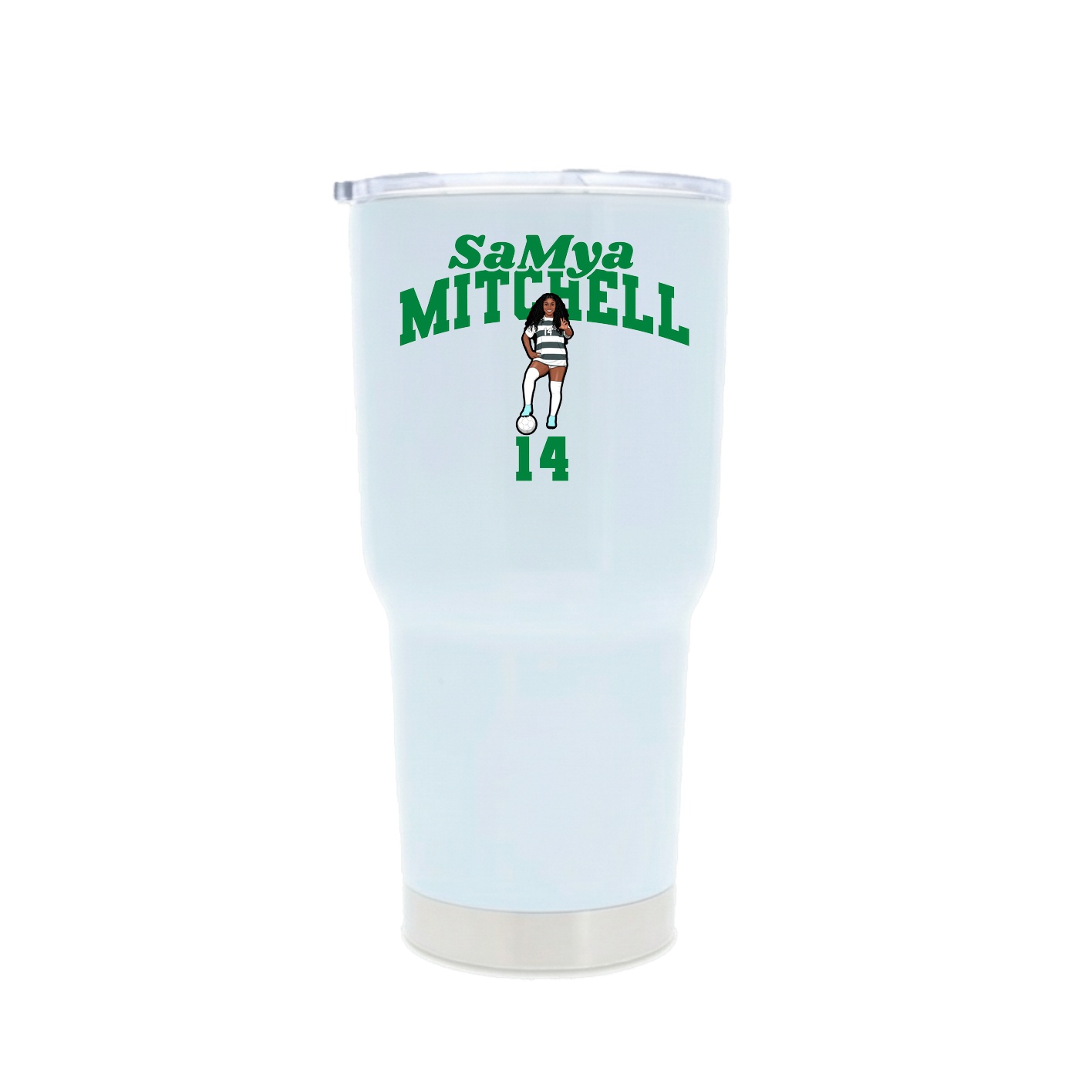 30oz Stainless Steel Tumbler — Signature Arch in White