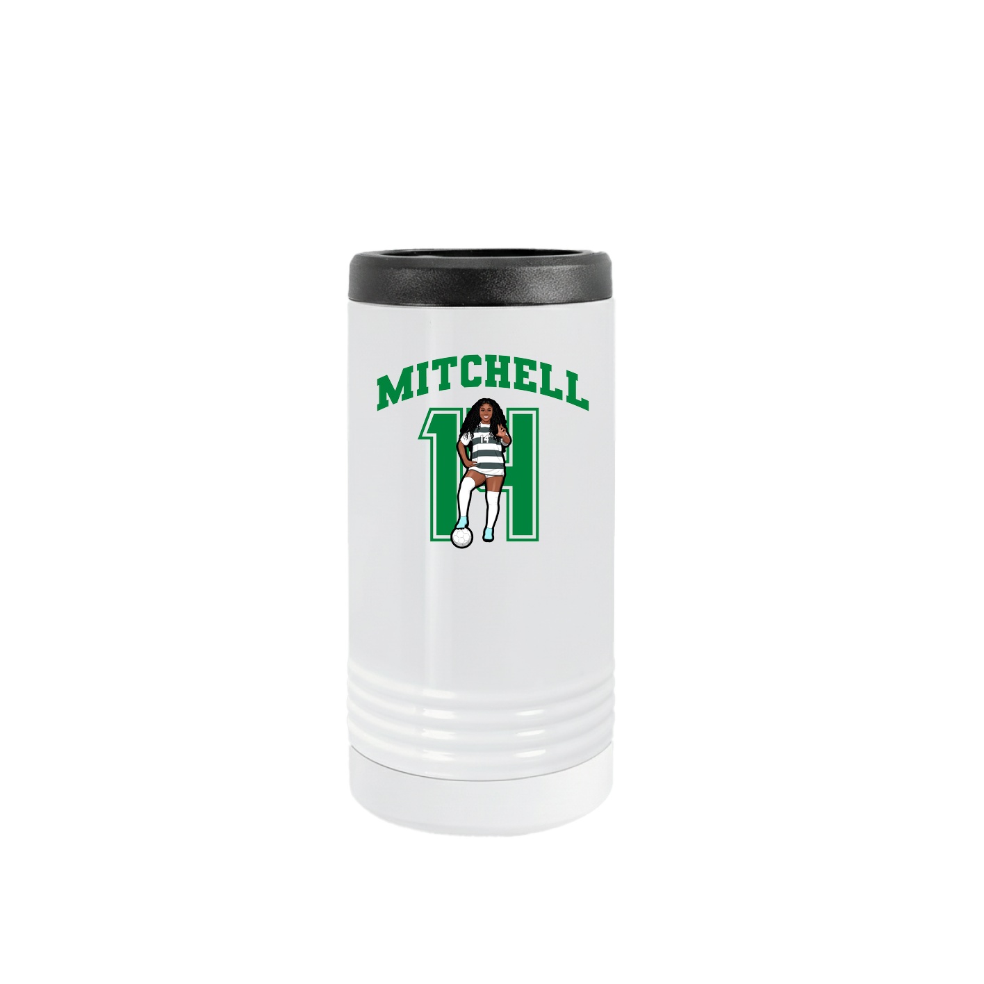 Slim Beverage Holder — Number in White