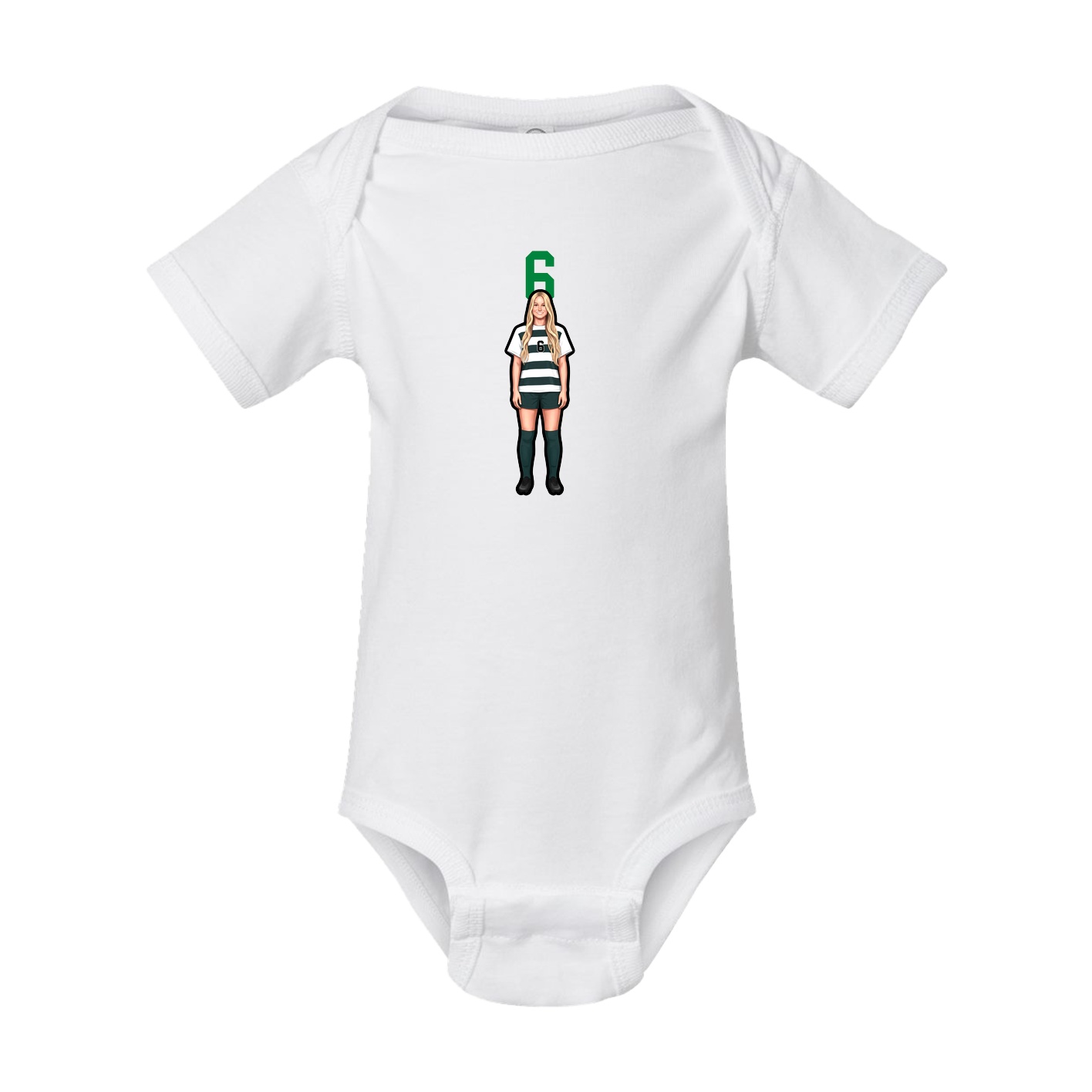 Baby Onesie — Number Top in White