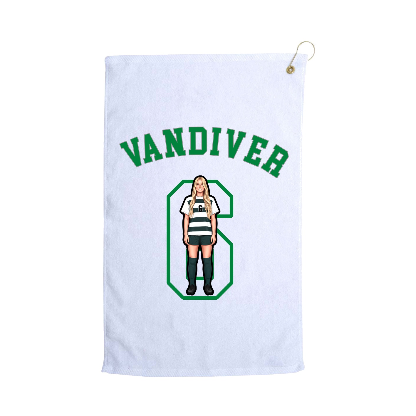 Golf Towel — Shirsey Arch in White