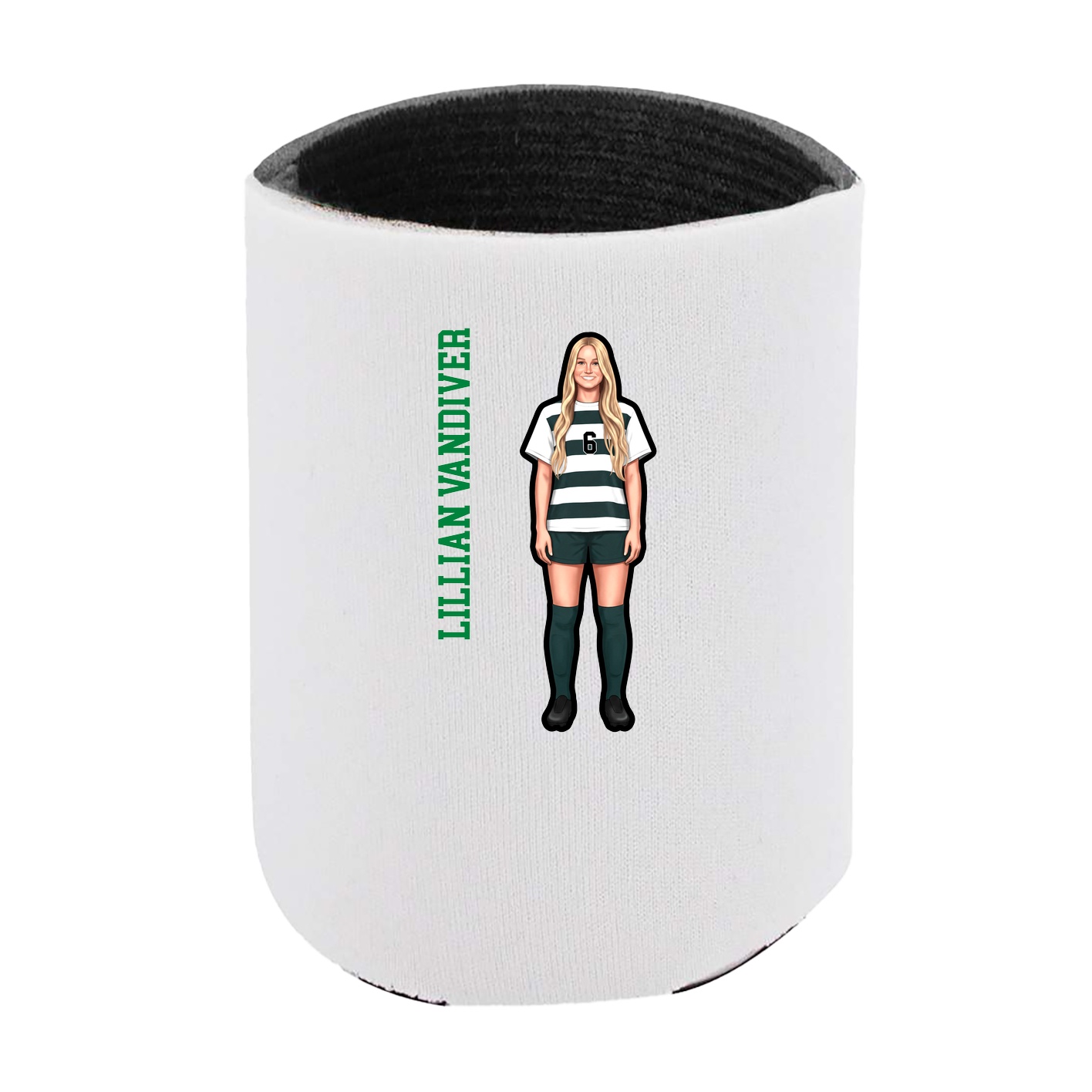 Can Holder — Name Vertical in White