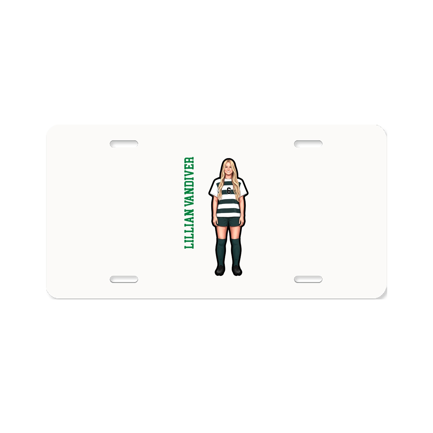 License Plate — Name Vertical in Classic