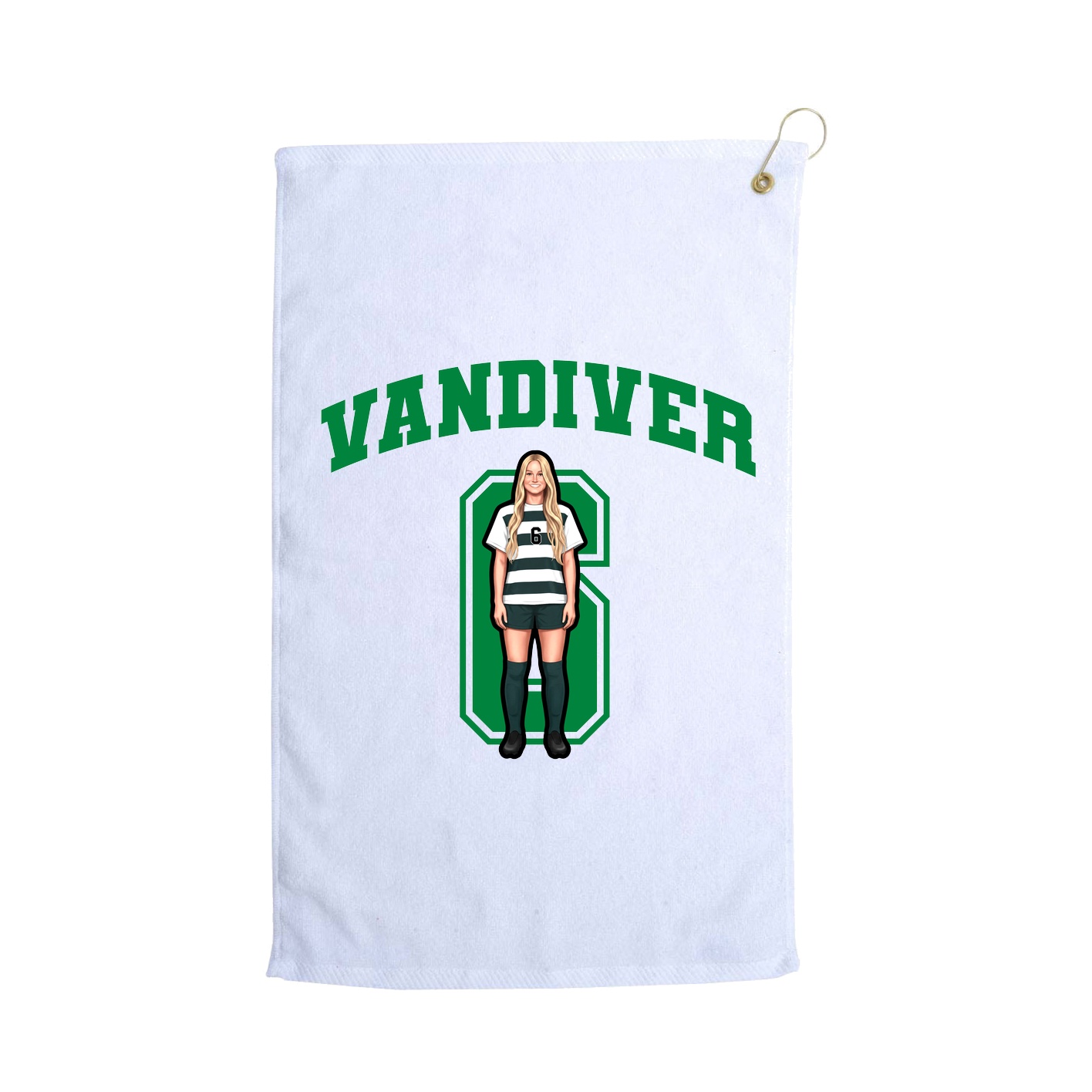 Golf Towel — Number in White