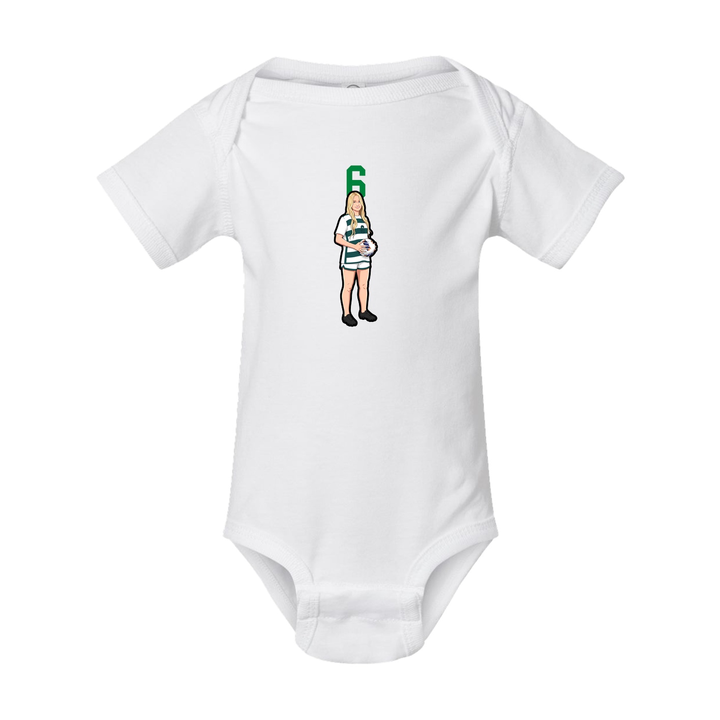 Baby Onesie — Number Top in White