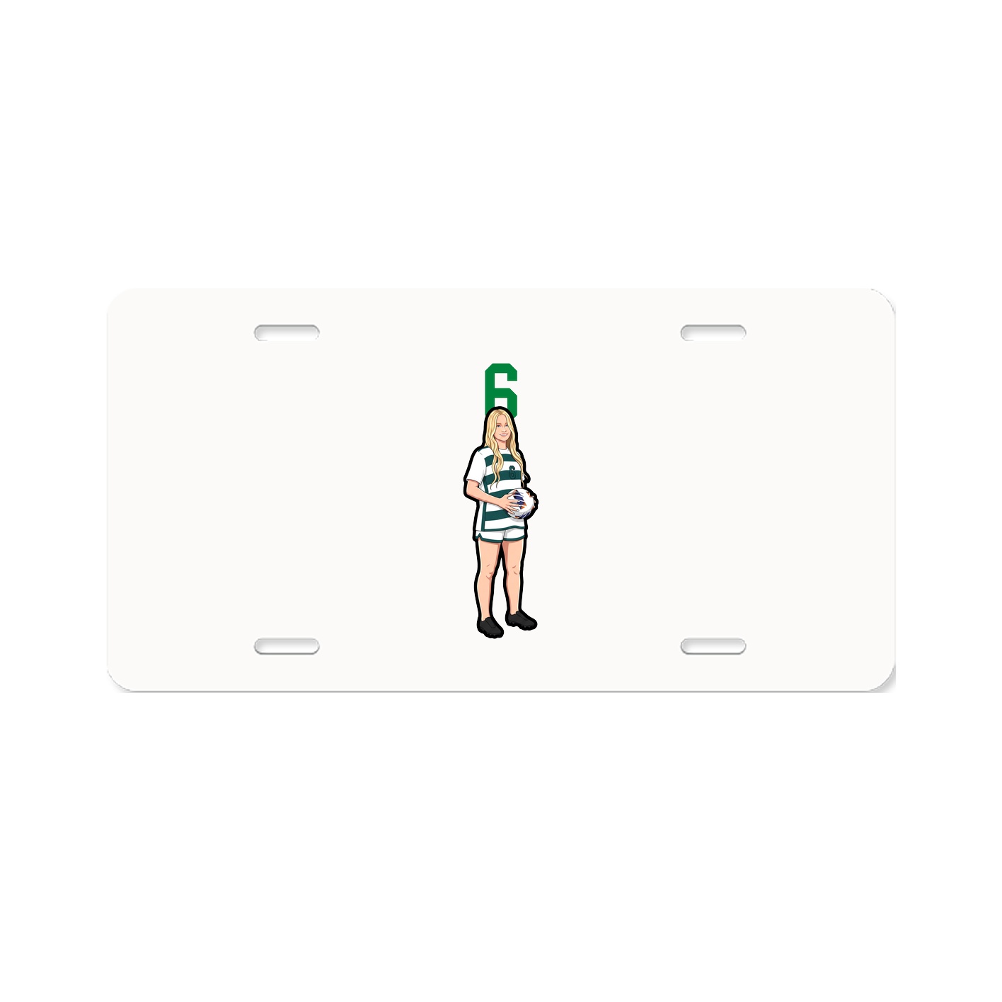License Plate — Number Top in Classic