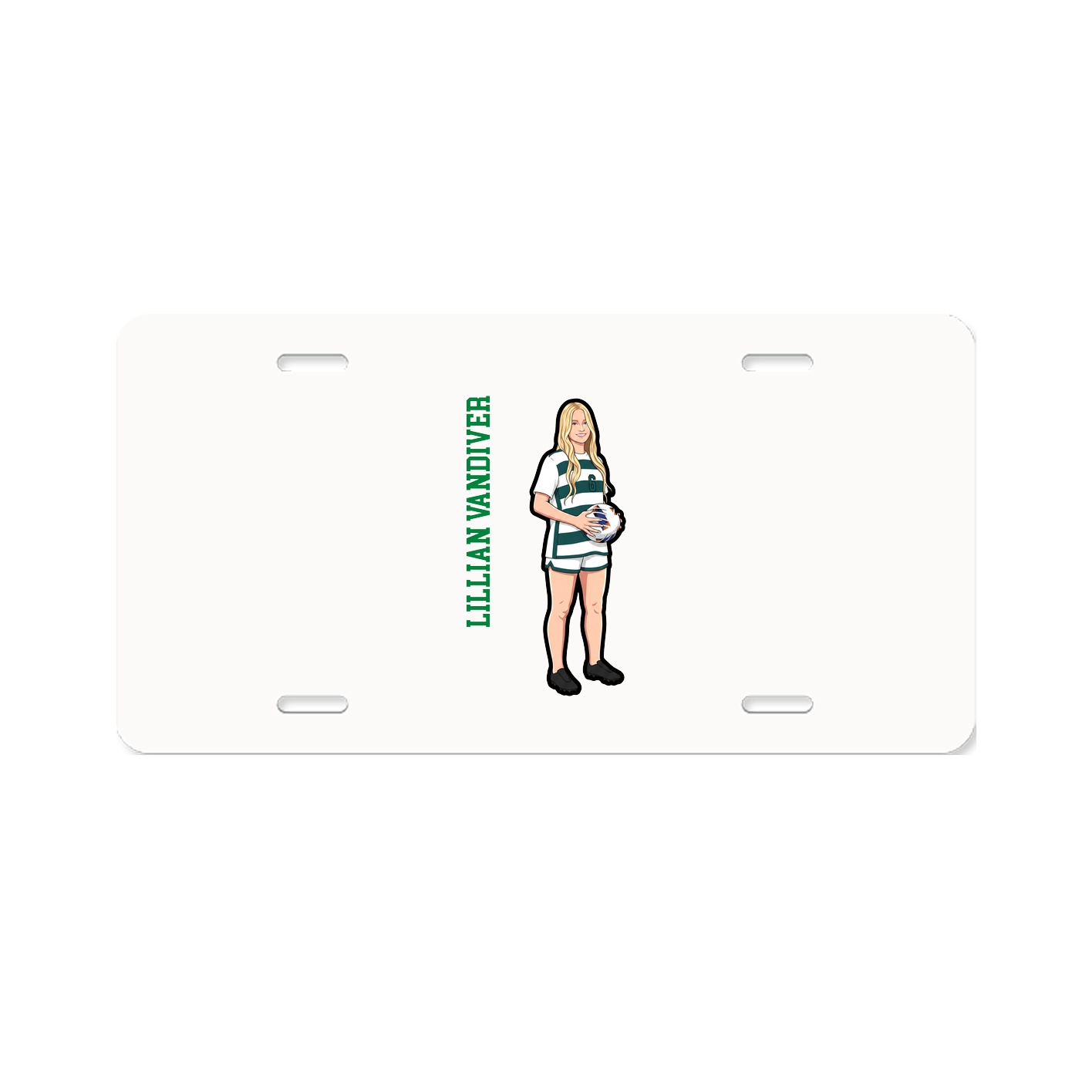 License Plate — Name Vertical in Classic