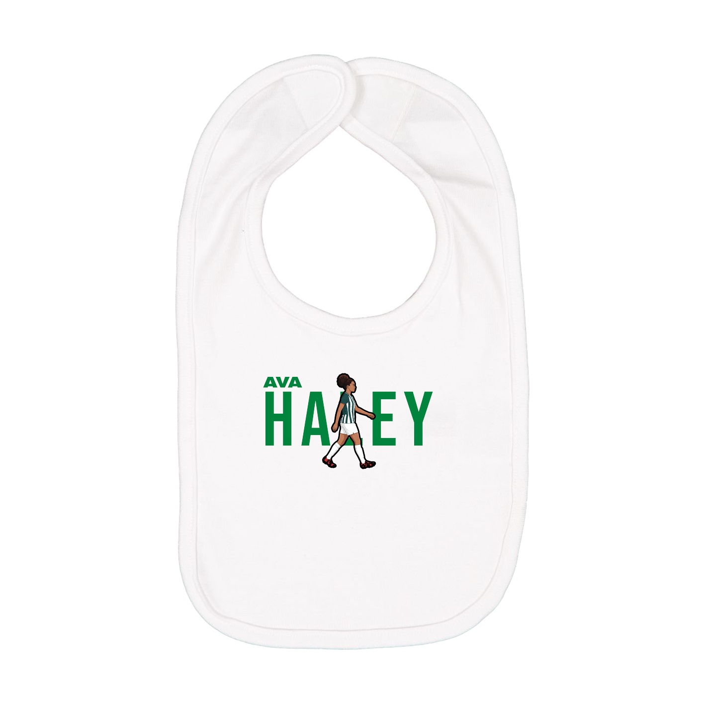 Infant Bib — Player Name in White