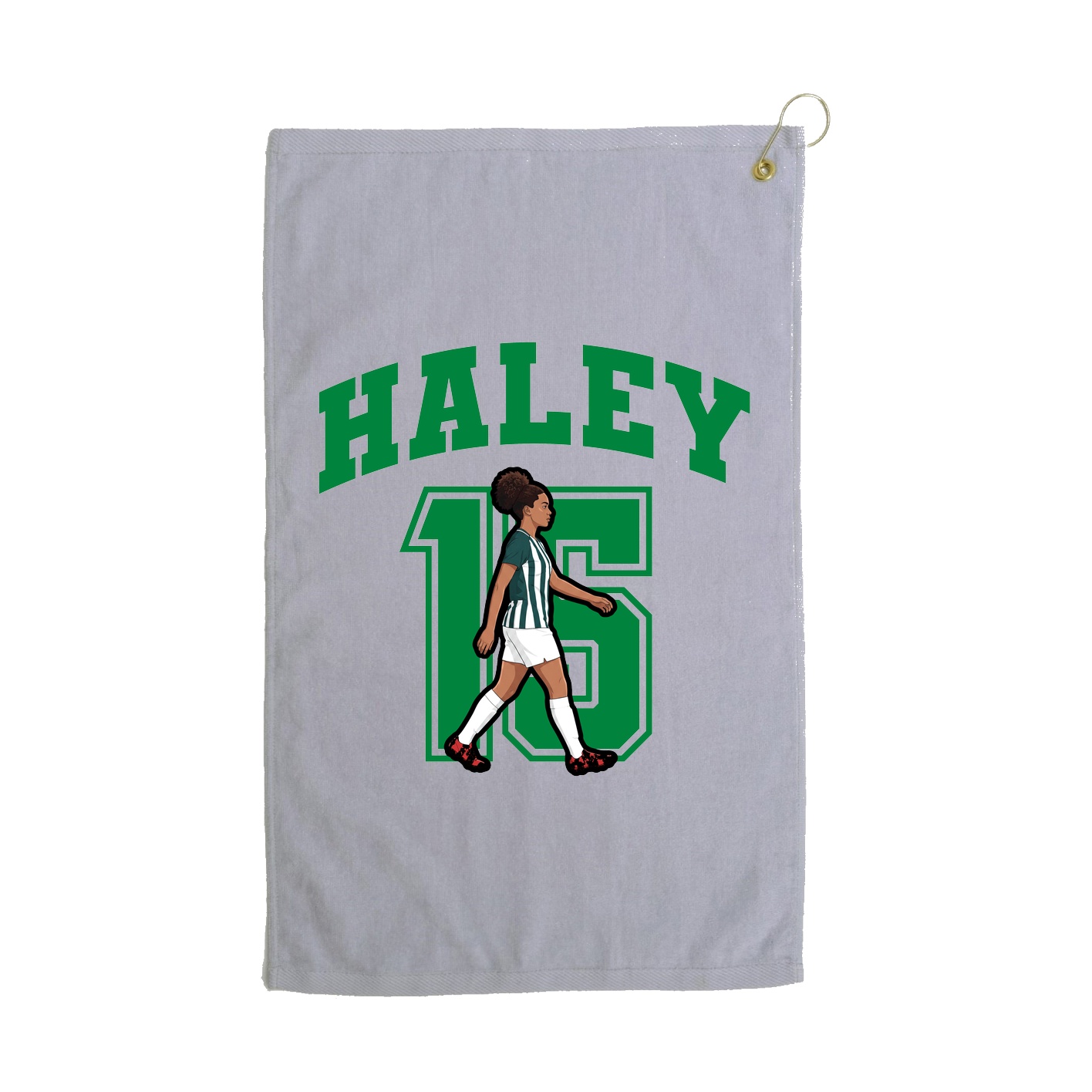 Golf Towel — Number in Grey