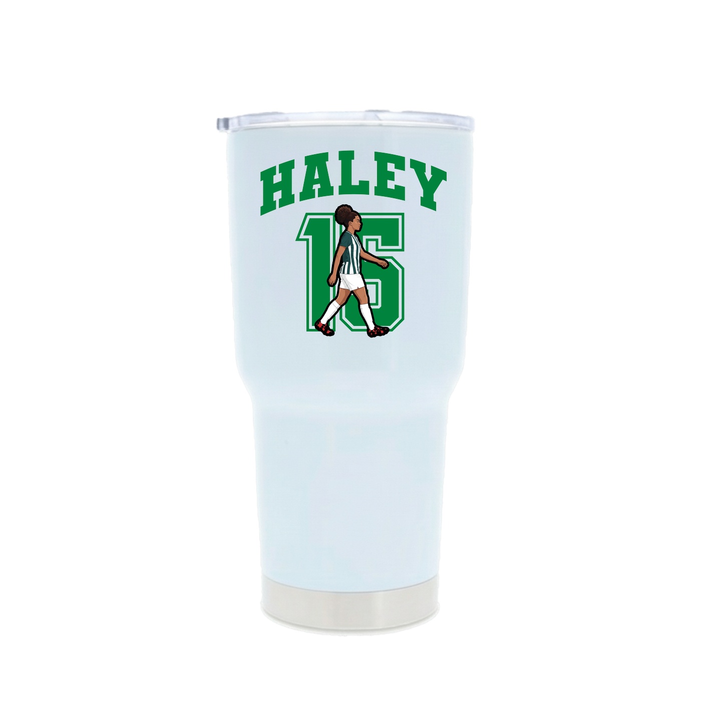 30oz Stainless Steel Tumbler — Number in White