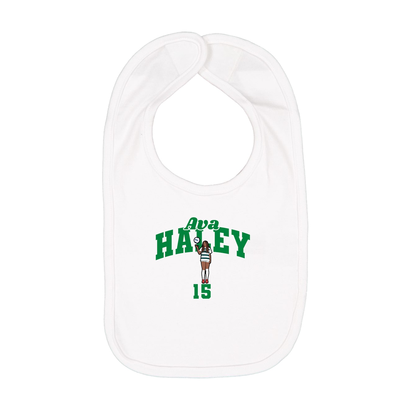 Infant Bib — Signature Arch in White