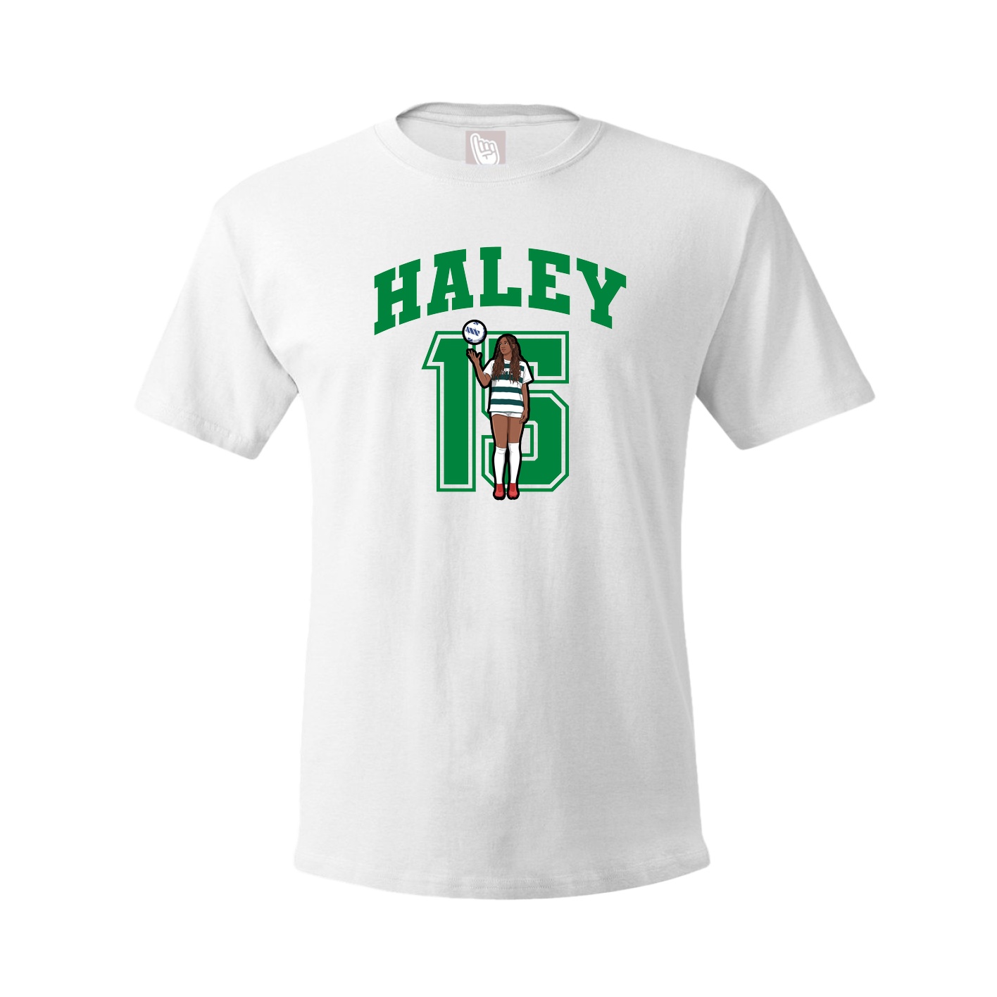 Youth Tee — Number in White