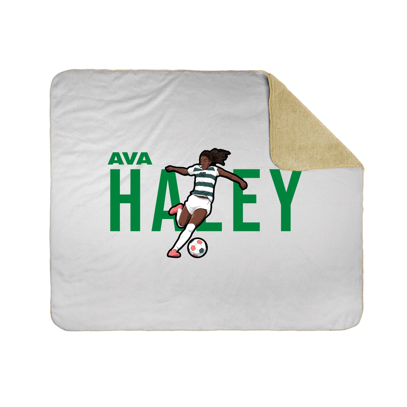 Throw Blanket — Player Name in White