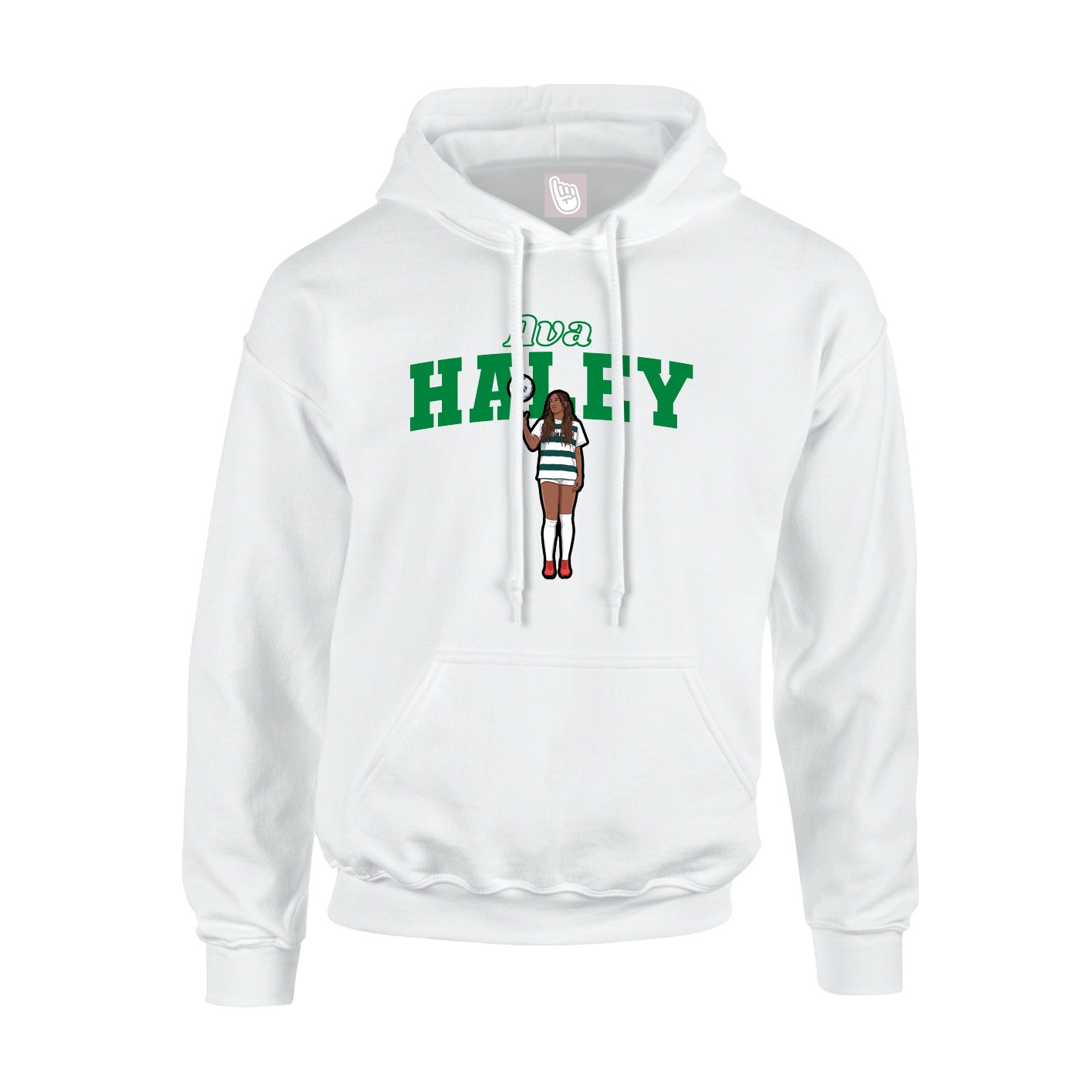 Hoodie — Name Arch in White