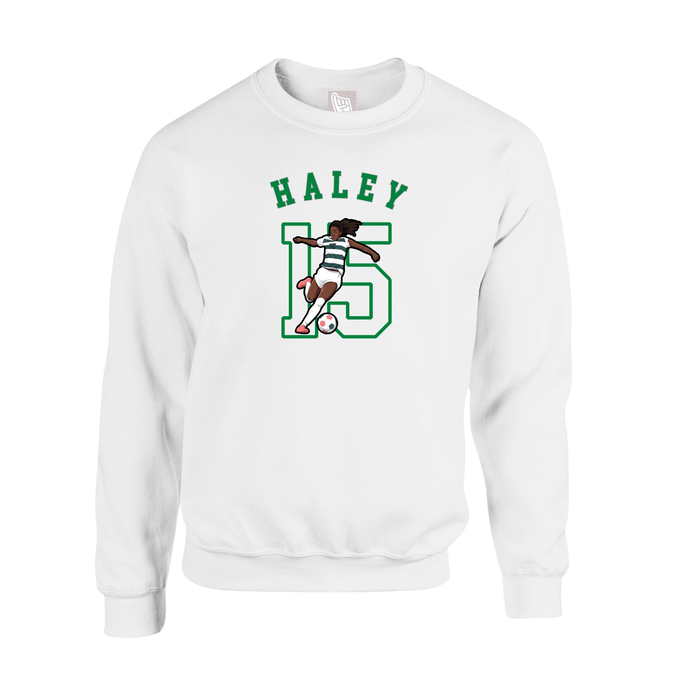 Fleece Crew — Shirsey Arch in White
