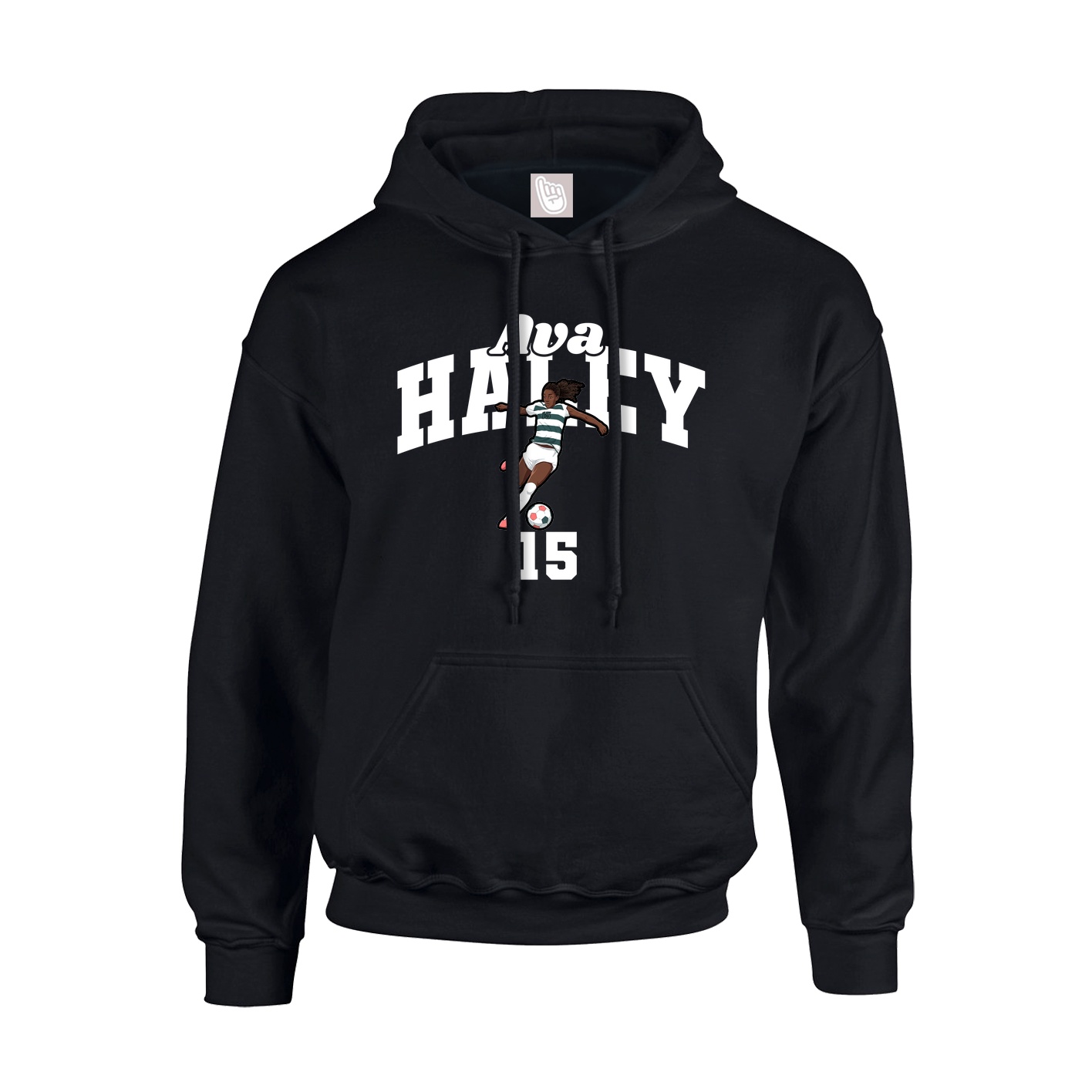 Youth Hoodie — Signature Arch in Black
