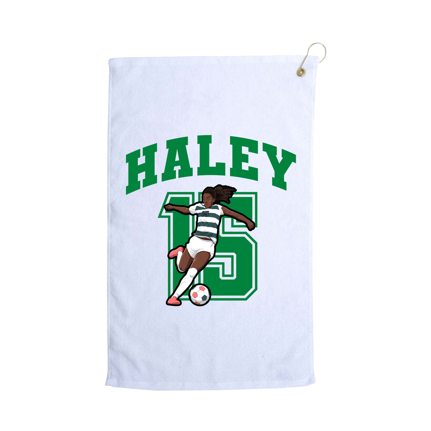 Golf Towel — Number in White