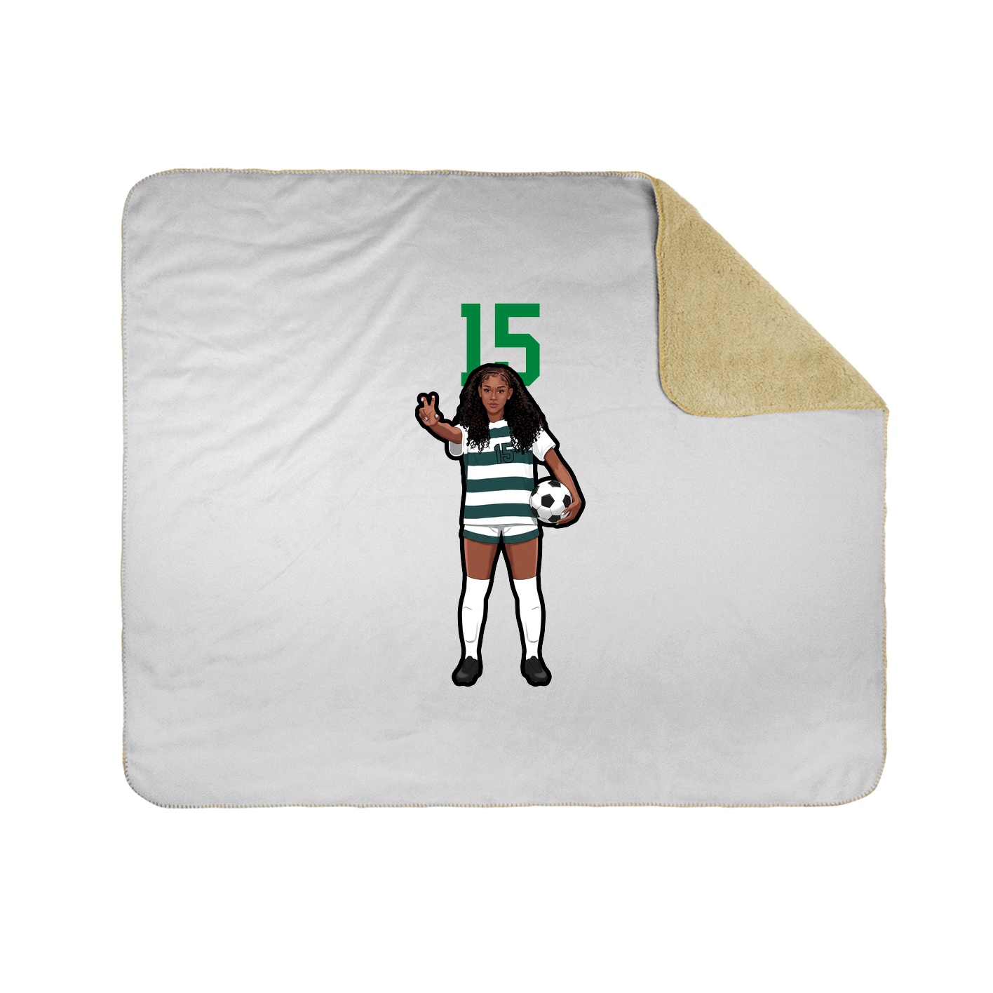Throw Blanket — Number Top in White