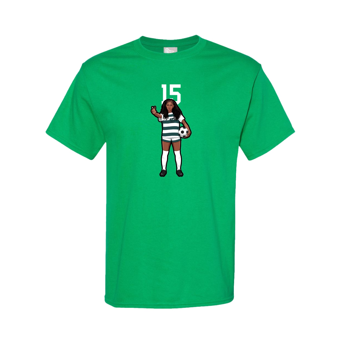 Youth Tee — Number Top in Green