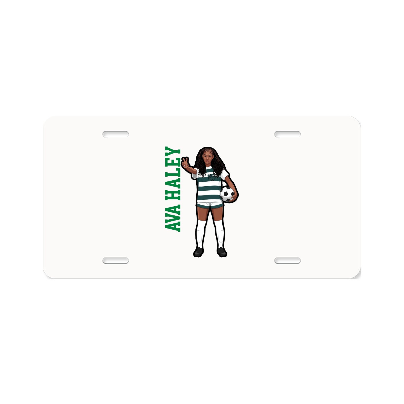 License Plate — Name Vertical in Classic