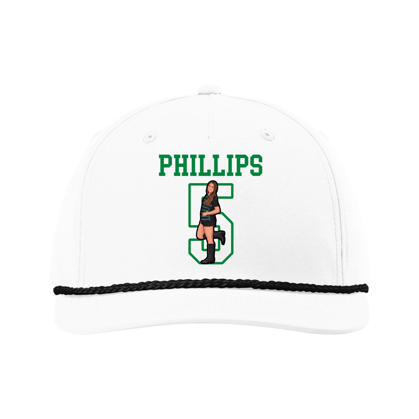 Five-Panel Classic Rope Cap — Shirsey in White