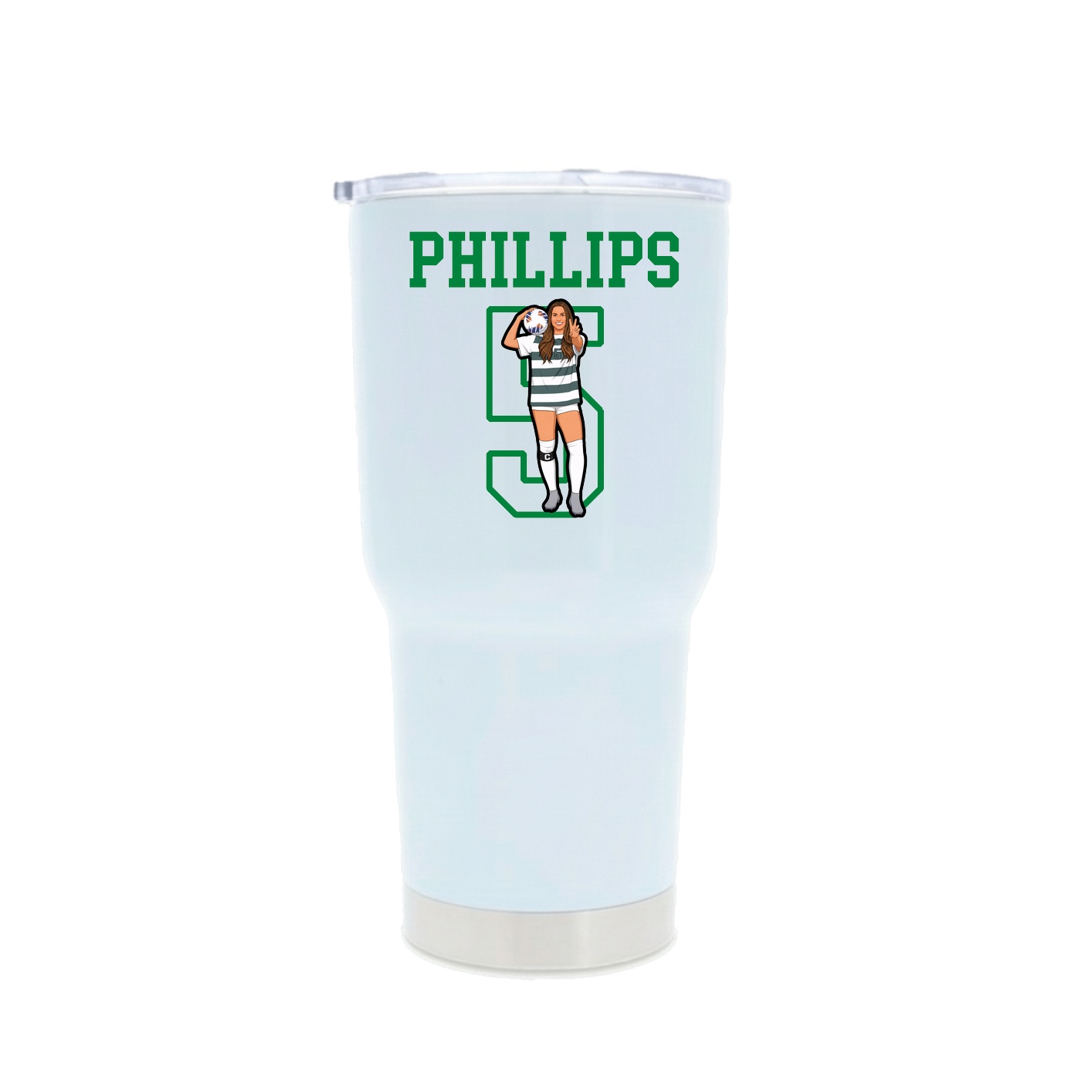 30oz Stainless Steel Tumbler — Shirsey in White