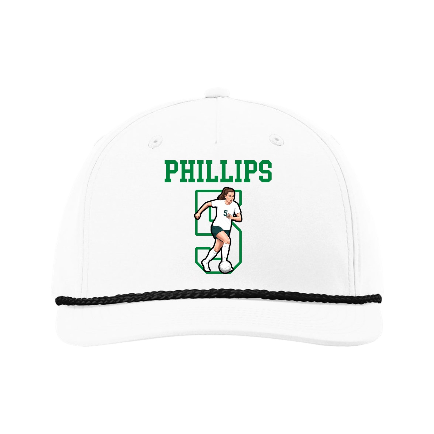 Five-Panel Classic Rope Cap — Shirsey in White