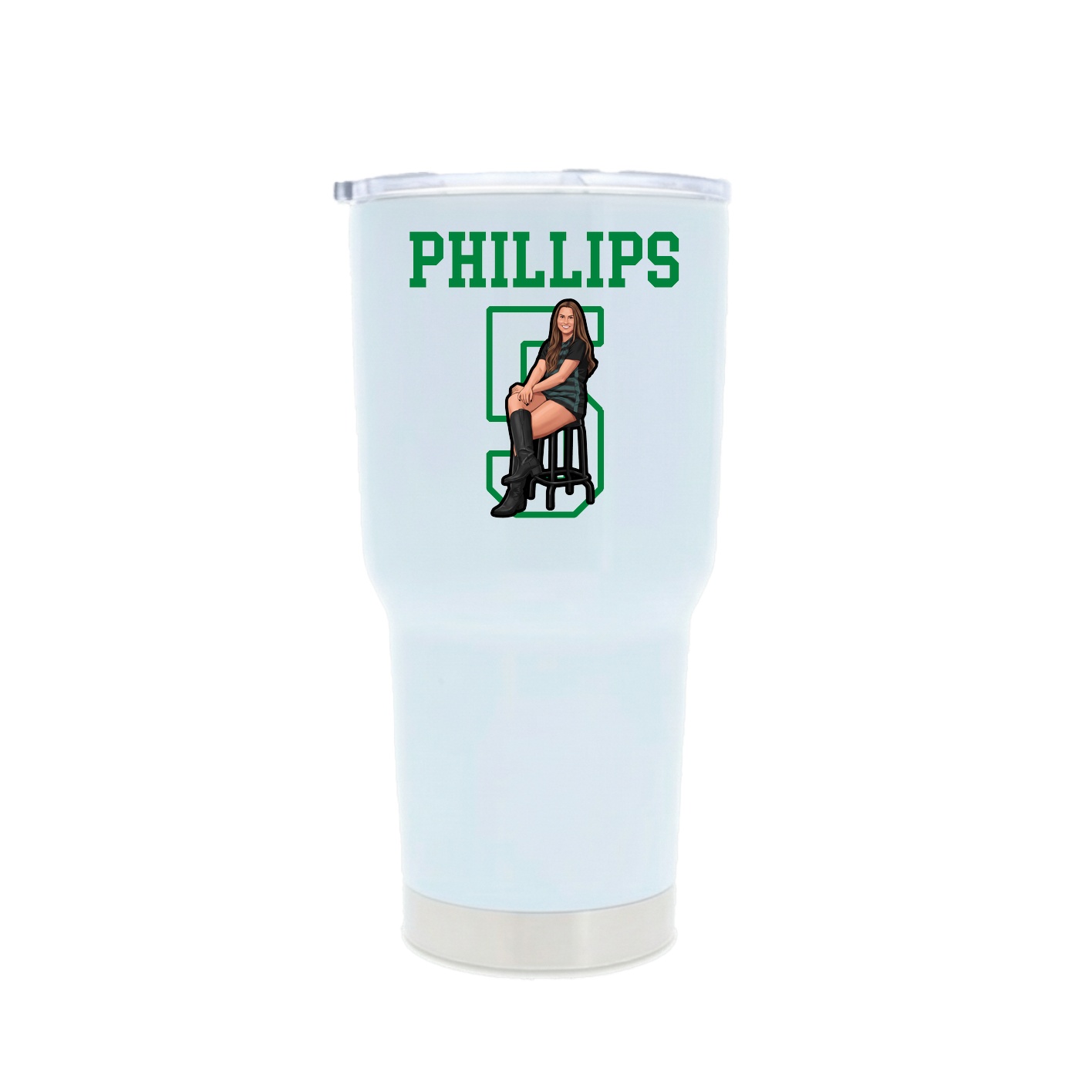 30oz Stainless Steel Tumbler — Shirsey in White